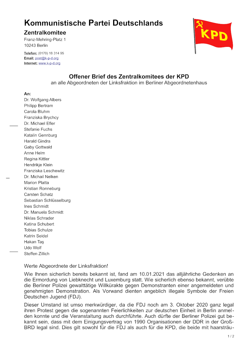 Offener Brief