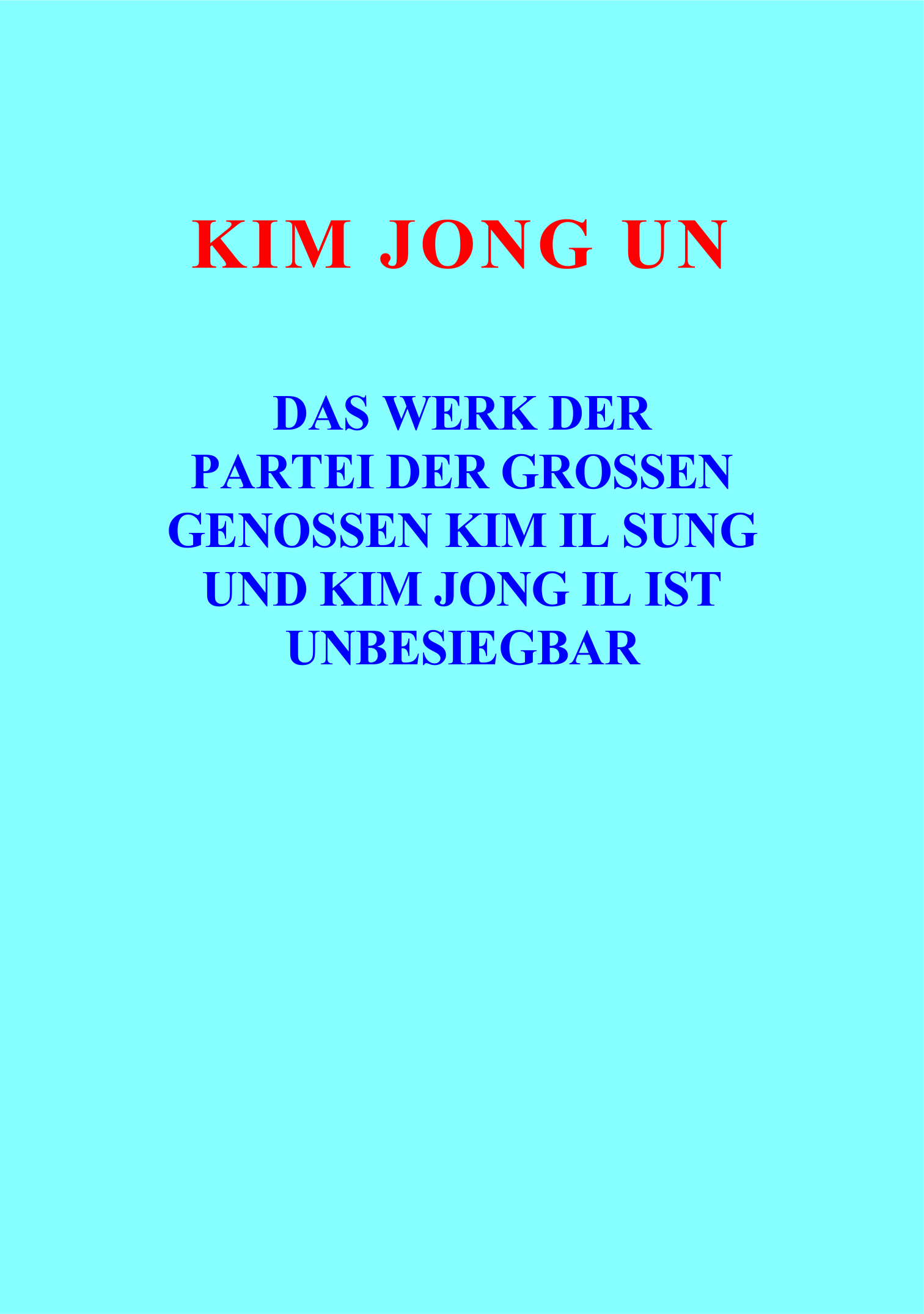 Kim Jong Un